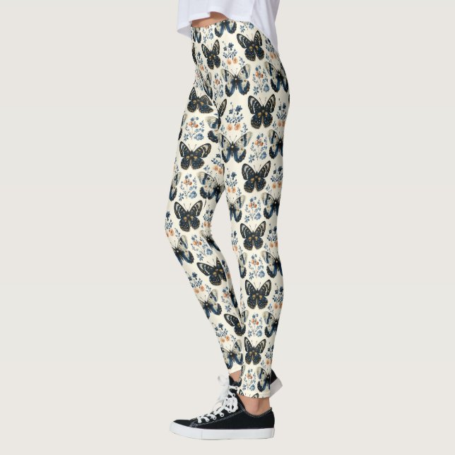 Legging Borboleta e Botânica Vintage Delft Azul (Esquerda)