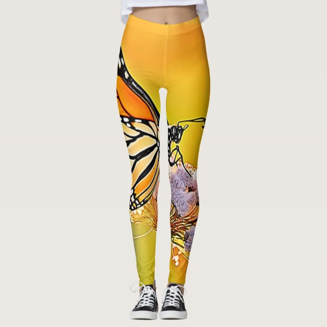 Legging Borboleta Majestosa Fechar Design (Frente)