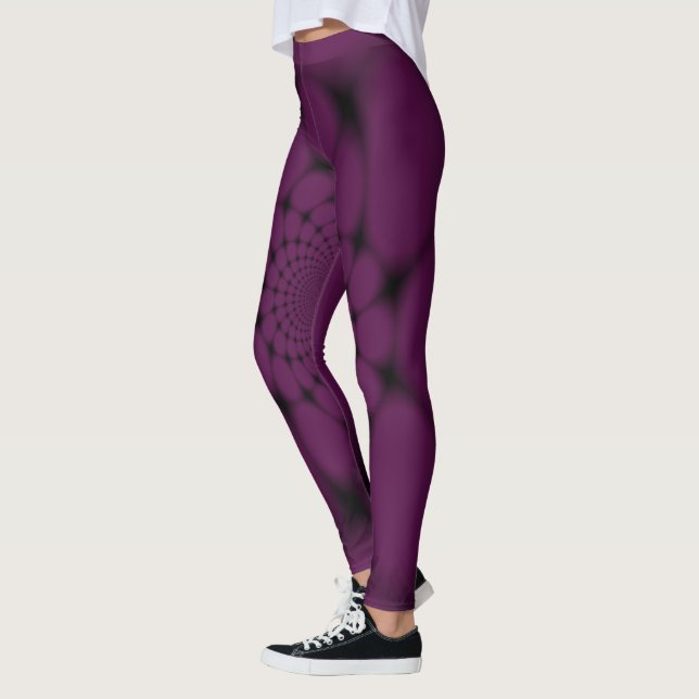 Legging Borboleta Preta Roxa Petal (Esquerda)