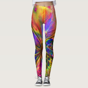 Legging Borboleta psicadélico & Multi-Colorida