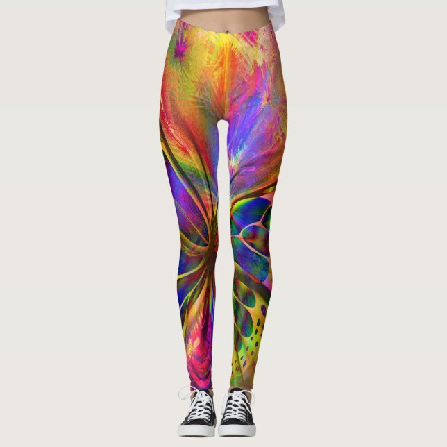 Legging Borboleta Psicodélica e Multicolorida (Frente)