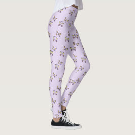 Legging Borboletas amarelas roxas Borboletas Lavandas