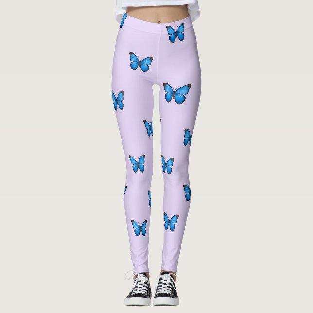Legging Borboletas Azuis (Frente)