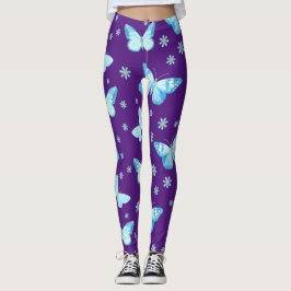Legging Borboletas Azuis Claras