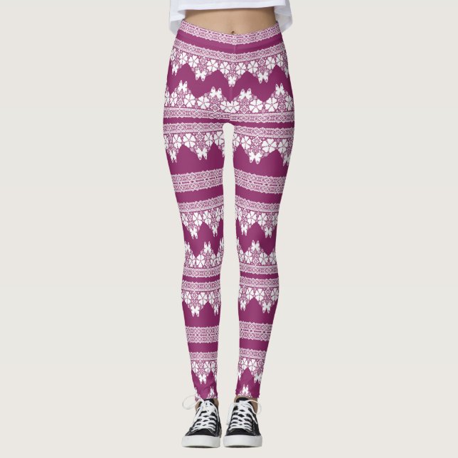 Legging Borboletas brancas retrorreflectoras Borboletas Bo (Frente)
