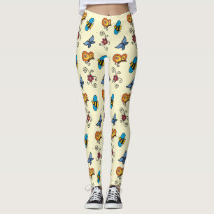 Legging Borboletas Caracóis Insetos Thunder_Cove