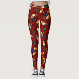 Legging Borboletas laranja branco, Esmeralda, Safira sobre