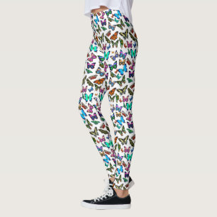 Legging Borboletas que vibram pelas caneleiras das