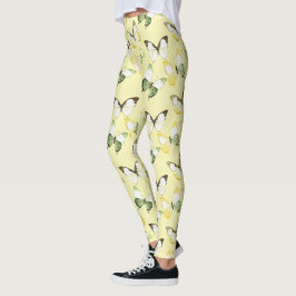 Legging Borboletas Verde Amarelo