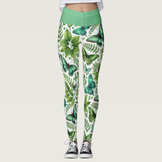 Legging Borboletas Verde-Azuladas