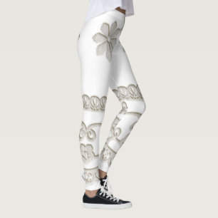 Legging Borda de rendas Zazzle_Growth.