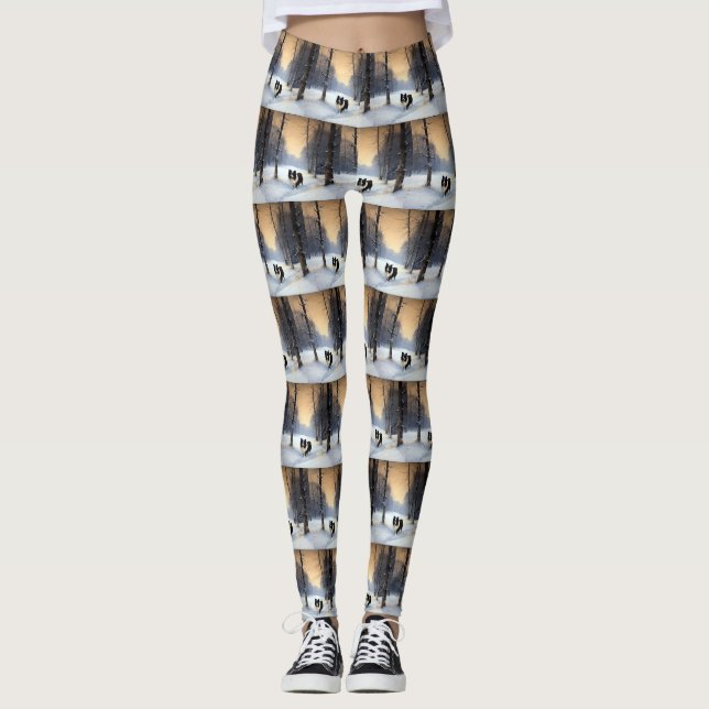 Legging Border Collie Deixa Nevar Natal (Frente)