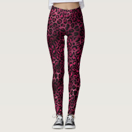 Legging Bordô e Dourado Leopardo Série Design 9