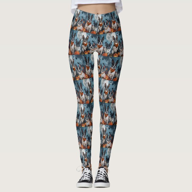 Legging boston terrier Dia das Bruxas Assustador (Frente)