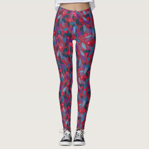 Legging Botânica Simples Padrão Floral Mínimo das Berries 