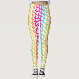 Legging Botão Borboletas arco-íris