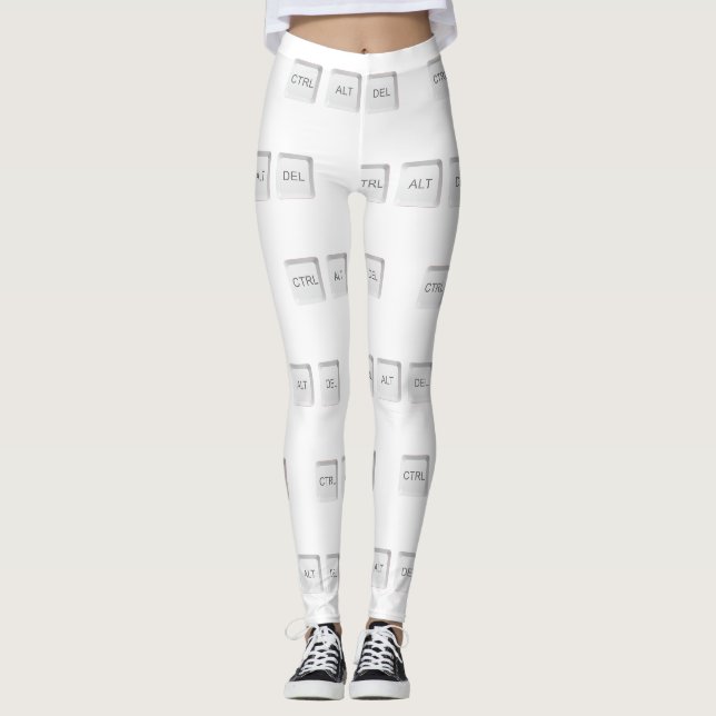 Legging Botões CTRL ALT DEL do SlipperyJoe três teclas bra (Frente)