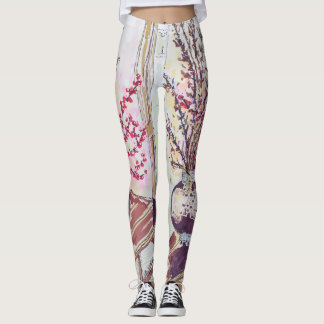 Legging Botões de Ameixa Vermelha