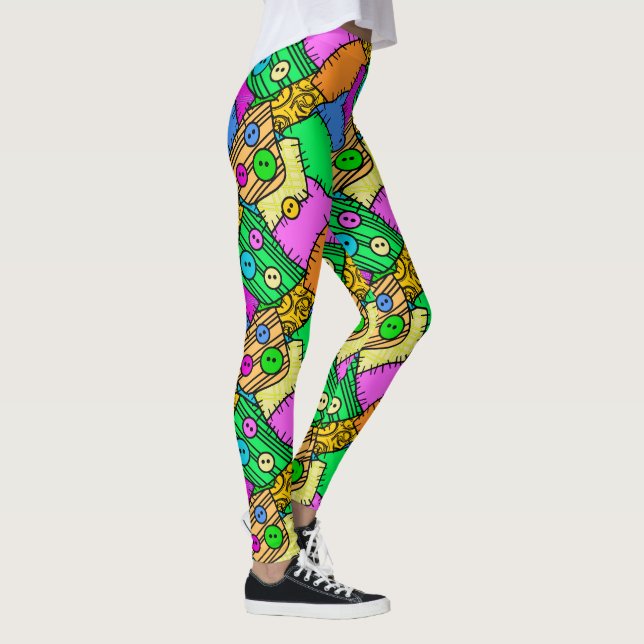 Legging Botões e títulos do Dia das Bruxas (Direita)