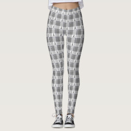 Legging Brain Cancer Awareness Plaid Gray Ribbon