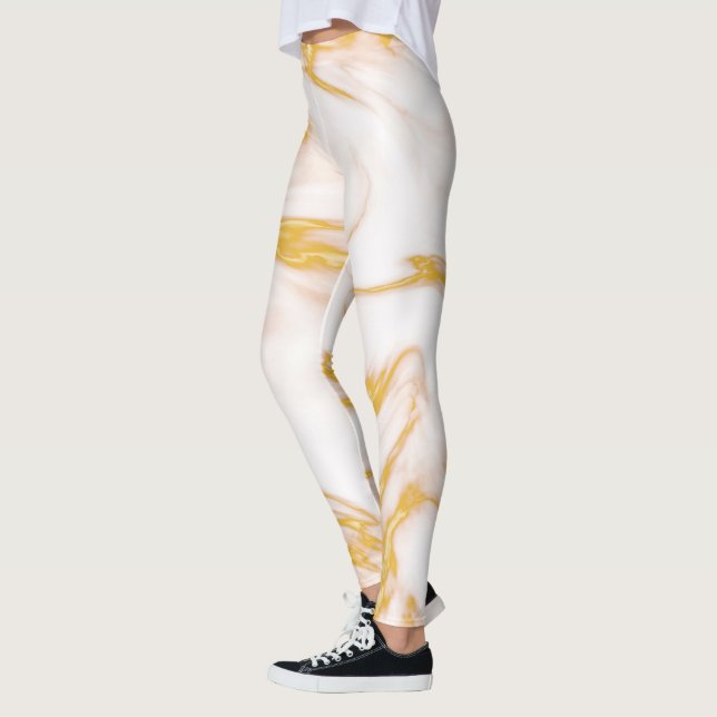 Legging Branco e Dourado (Esquerda)