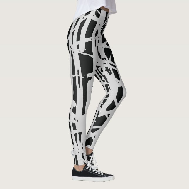 Legging Branco e preto simples e bonito (Direita)