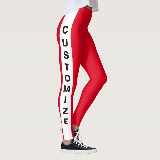 Legging Branco Na moda Chic Personalizado Feito em Branco (Direita)