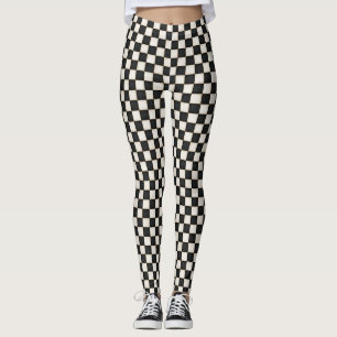 Legging Branco preto e antigo marcado
