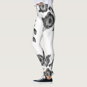 Legging Branco Preto E Cinza