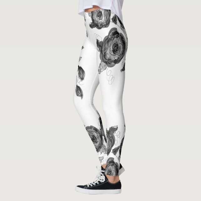 Legging Branco Preto E Cinza (Esquerda)