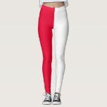 Legging Branco Vermelho Duas Pontas Divididas Metade Desig<br><div class="desc">Vermelho e Branco Duas cores de tom dividem metade das pernas de design. #colorsplit #leggins #colorsplitleggins #twotoneleggins</div>