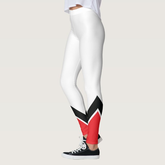 Legging Branco vermelho e preto (Esquerda)