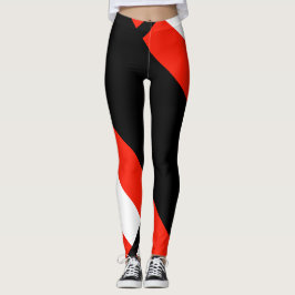 Legging Branco Vermelho e Preto Cor Bloco 4Anissa