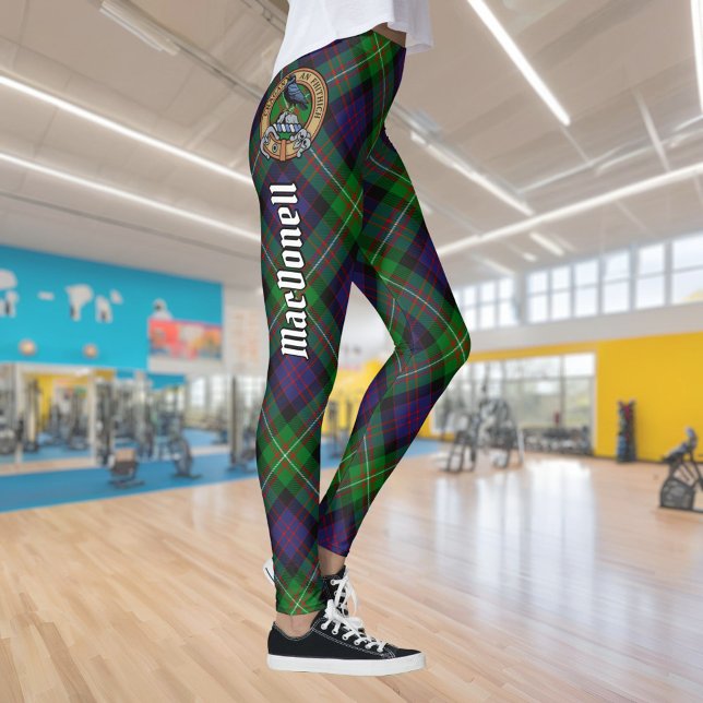 Legging Brasão do Clã MacDonell de Glengarry sobre Tartan (Criador carregado)