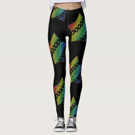Legging Bright Rainbow e Black Honeycomb