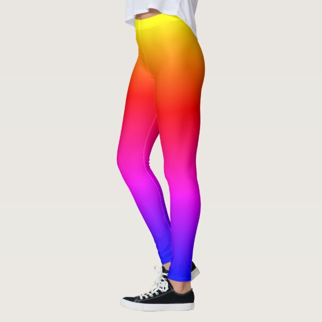 Legging Bright Yellow Blue Rainbow Ombre (Esquerda)