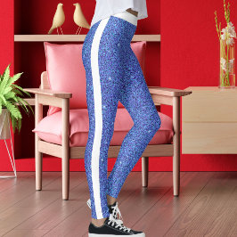 Legging Brilhante Azul Brito Brilhante Brilhantes Estimula