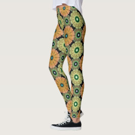 Legging Brilhante decoração franzida amarela