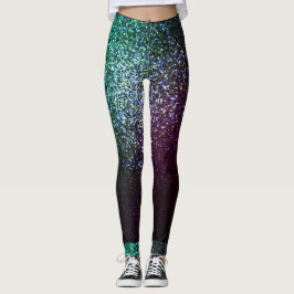 Legging Brilhante verde-púrpura