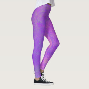 Legging Brilhante Violet Artsy Marbled Pattern
