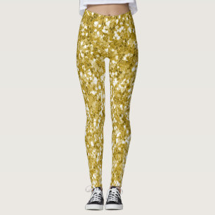 Legging Brilho dourado glamouroso