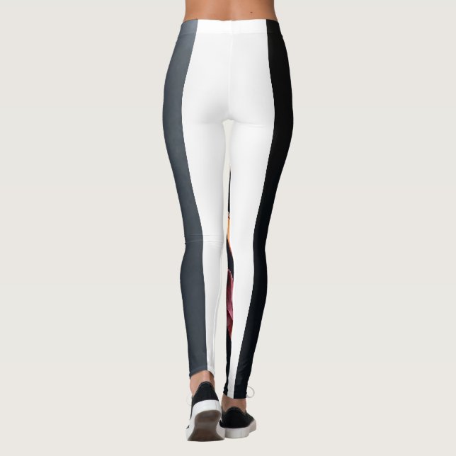 Legging Brilho Eetano: Íris Rosa-Rosa Delicada Pastel Crim (Verso)