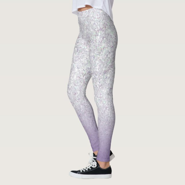 Legging Brilho Moderno Cinza Roxo (Esquerda)