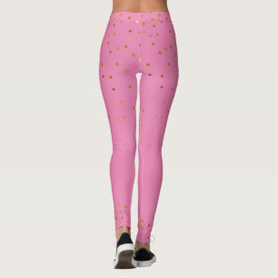 Legging Brilho Moderno Dourado Rosa