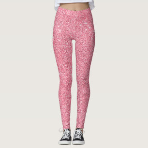 Legging Brilho rosa, textura de abstrato de Natal.
