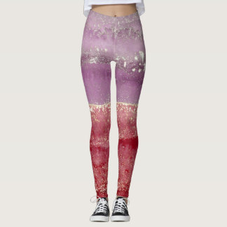 Legging Brilho roxo e dourado elegante