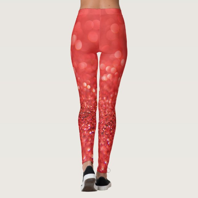 Legging Brilho vermelho e branco moderno (Verso)