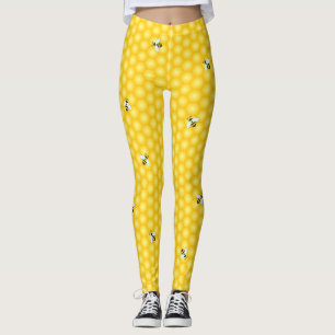 Legging Britches de zumbido do zangão do favo de mel