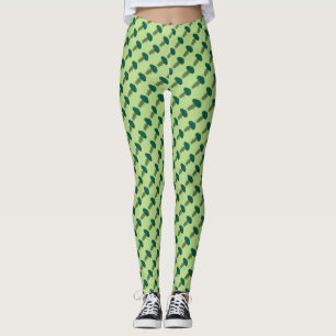 Legging Brócolos que dobram o vegetal feliz do verde da