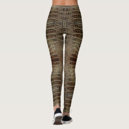 Legging Brown Alligator Leather